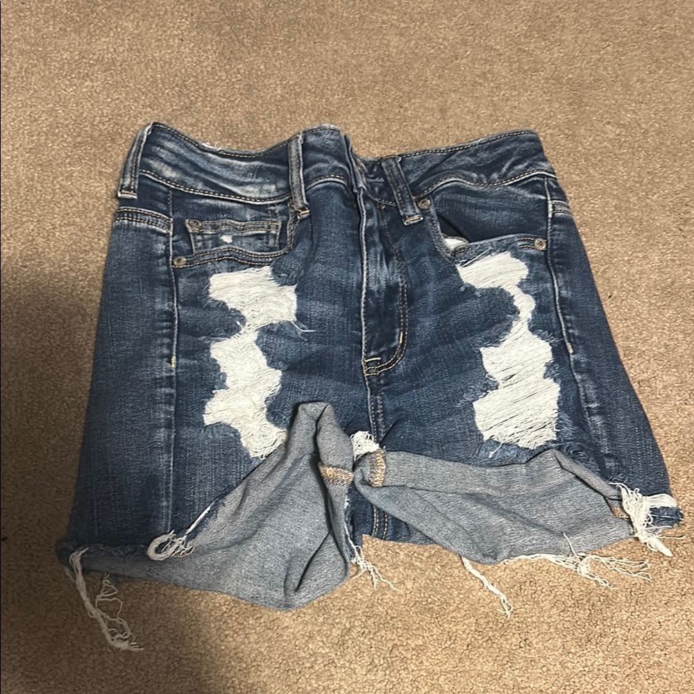 American Eagle Ripped Denim Shorts
